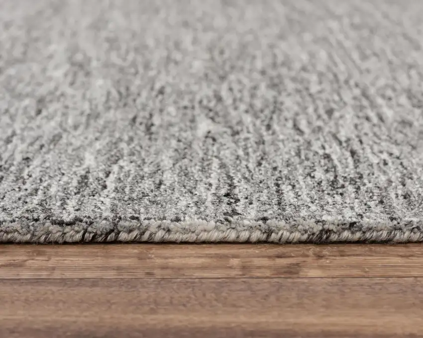Gray Charcoal And Black Wool Hand Tufted Area Rug Photo 6