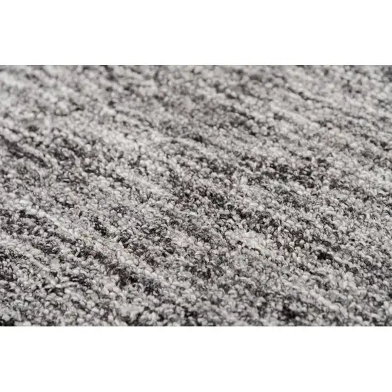 Gray Charcoal And Black Wool Hand Tufted Area Rug Photo 4