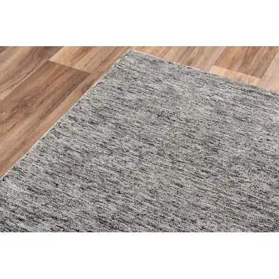 Gray Charcoal And Black Wool Hand Tufted Area Rug Photo 5