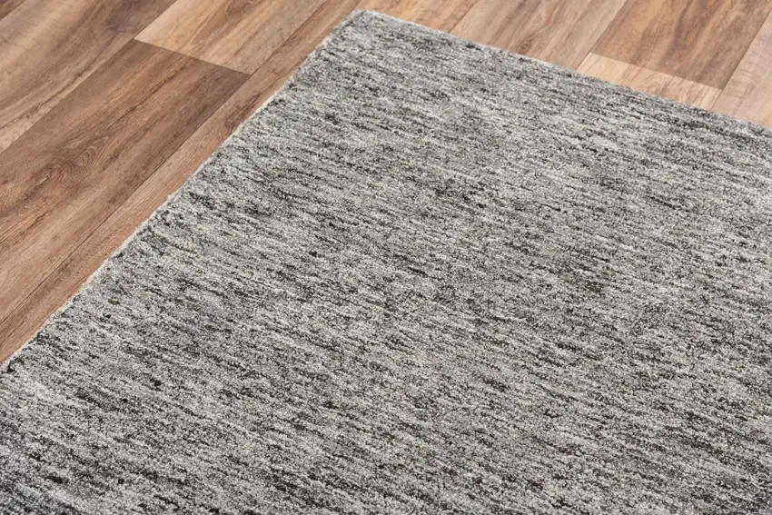 Gray Charcoal And Black Wool Hand Tufted Area Rug Photo 5