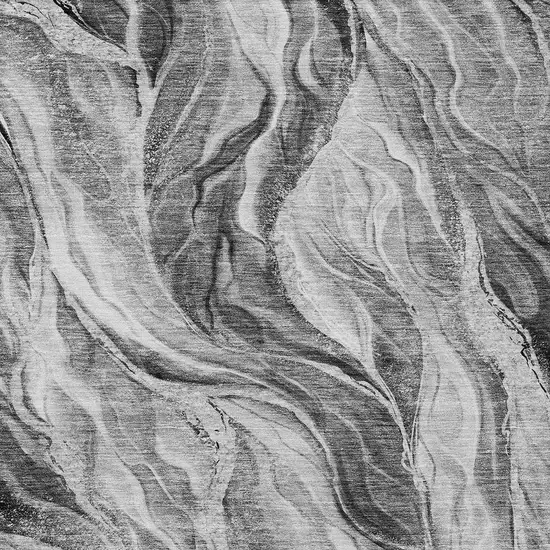 Gray Charcoal And Ivory Abstract Washable Indoor Outdoor Area Rug Photo 4