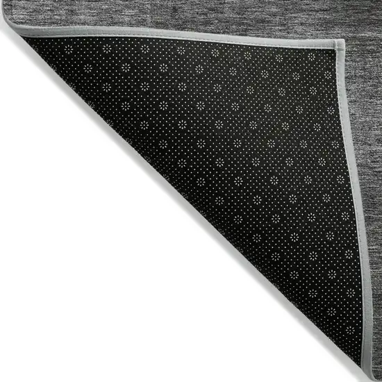 Gray Charcoal And Ivory Abstract Washable Indoor Outdoor Area Rug Photo 2