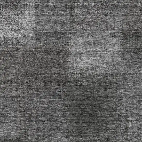 Gray Charcoal And Ivory Abstract Washable Indoor Outdoor Area Rug Photo 4