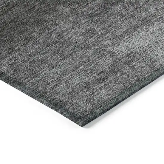 Gray Charcoal And Ivory Abstract Washable Indoor Outdoor Area Rug Photo 3