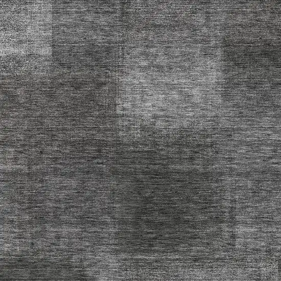 Gray Charcoal And Ivory Abstract Washable Indoor Outdoor Area Rug Photo 4