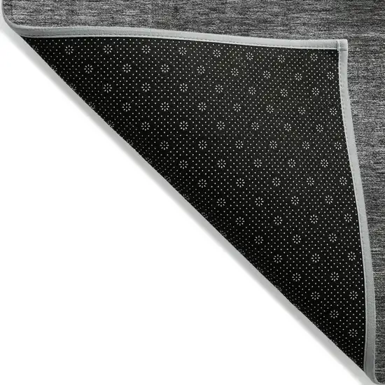 Gray Charcoal And Ivory Abstract Washable Indoor Outdoor Area Rug Photo 2