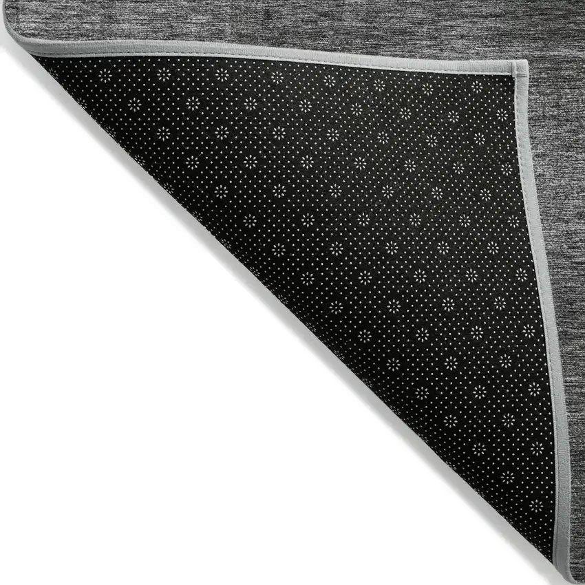 Gray Charcoal And Ivory Abstract Washable Indoor Outdoor Area Rug Photo 2