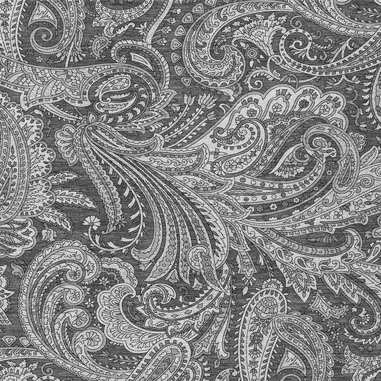 Gray Charcoal And Ivory Paisley Washable Indoor Outdoor Area Rug Photo 6