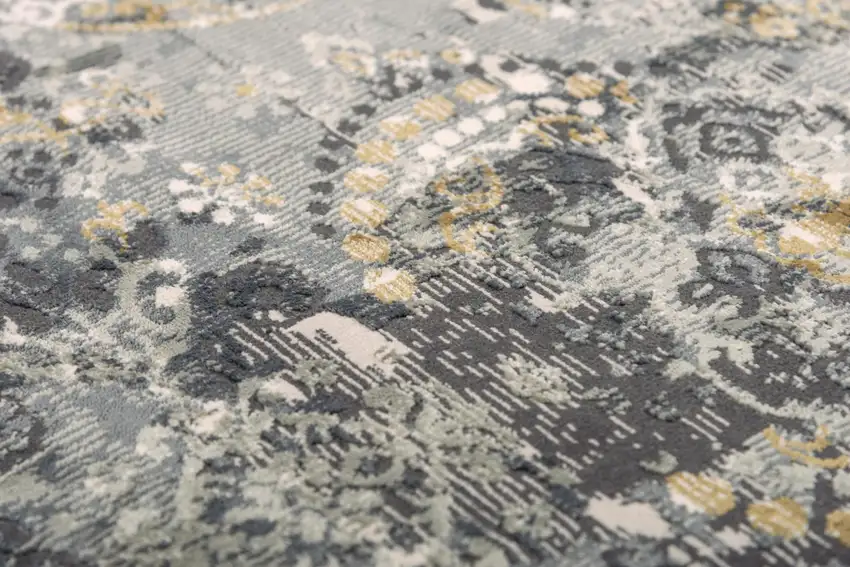 Gray Charcoal And Ivory Trellis Area Rug Photo 4