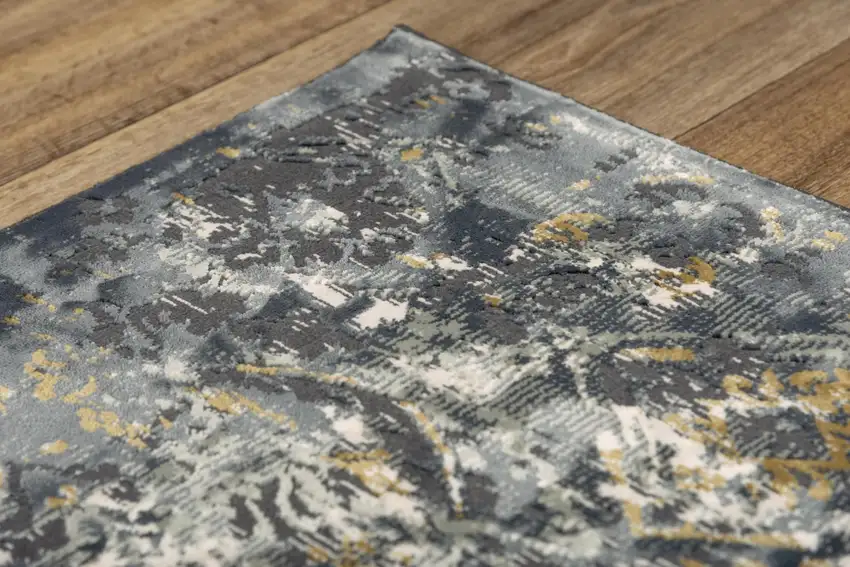 Gray Charcoal And Ivory Trellis Area Rug Photo 5