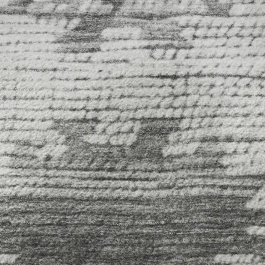Gray Charcoal And Ivory Tribal Washable Area Rug With UV Protection Photo 8