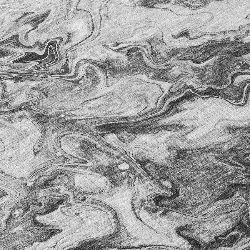 Gray Charcoal And Silver Abstract Washable Indoor Outdoor Area Rug Photo 7