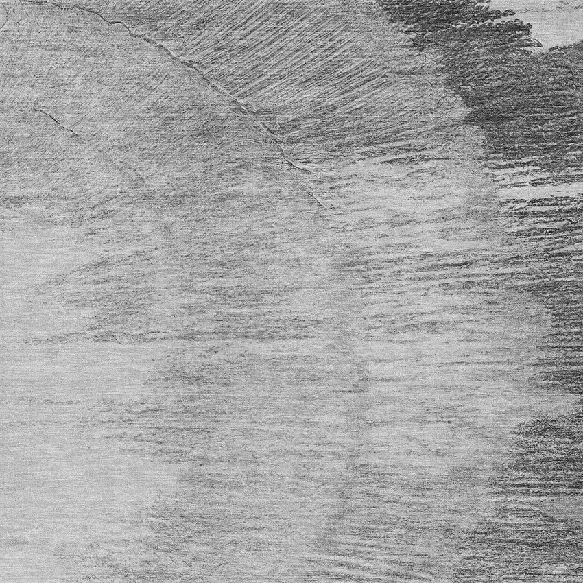 Gray Charcoal And Silver Abstract Washable Indoor Outdoor Area Rug Photo 5