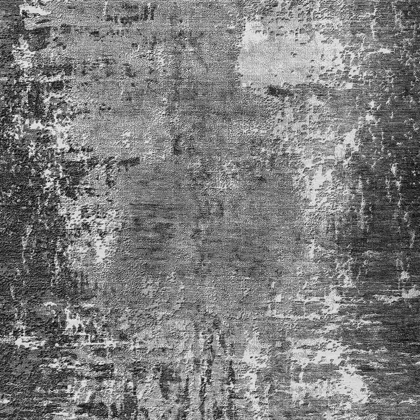Gray Charcoal And Silver Abstract Washable Indoor Outdoor Area Rug Photo 4
