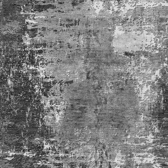 Gray Charcoal And Silver Abstract Washable Indoor Outdoor Area Rug Photo 4