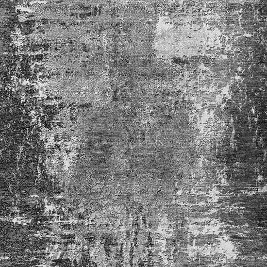 Gray Charcoal And Silver Abstract Washable Indoor Outdoor Area Rug Photo 4