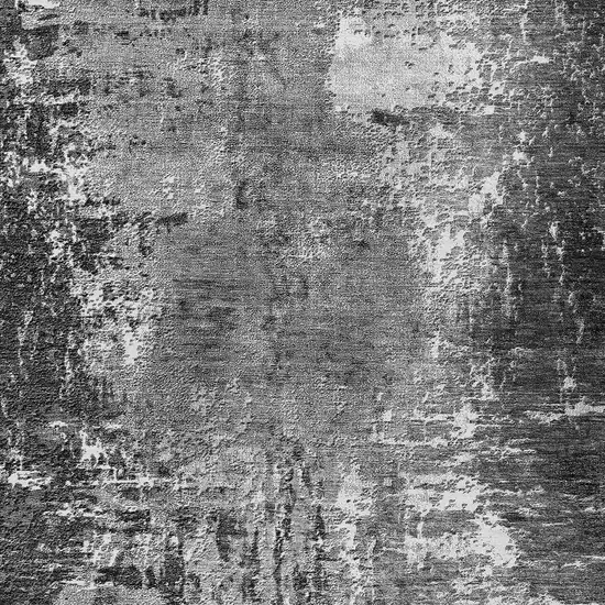 Gray Charcoal And Silver Abstract Washable Indoor Outdoor Area Rug Photo 4