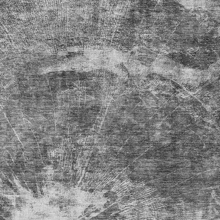 Gray Charcoal And Silver Abstract Washable Indoor Outdoor Area Rug Photo 4