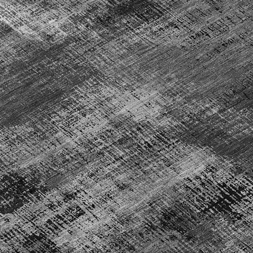 Gray Charcoal And Silver Abstract Washable Indoor Outdoor Area Rug Photo 8