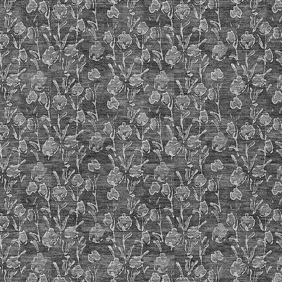 Gray Charcoal And Silver Floral Washable Indoor Outdoor Area Rug Photo 5