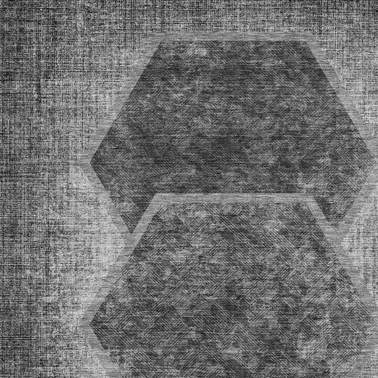 Gray Charcoal And Silver Geometric Washable Indoor Outdoor Area Rug Photo 5