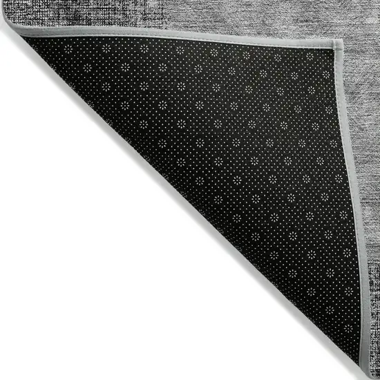 Gray Charcoal And Silver Geometric Washable Indoor Outdoor Area Rug Photo 4