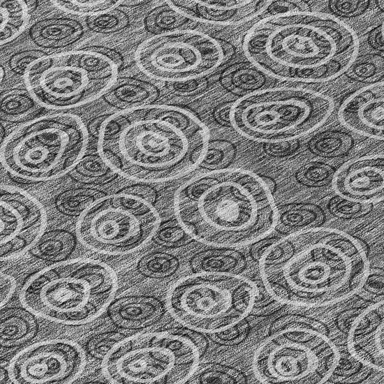 Gray Charcoal And Silver Geometric Washable Indoor Outdoor Area Rug Photo 8