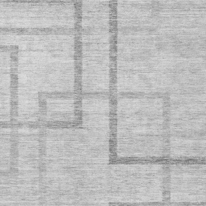Gray Charcoal And Silver Geometric Washable Indoor Outdoor Area Rug Photo 6