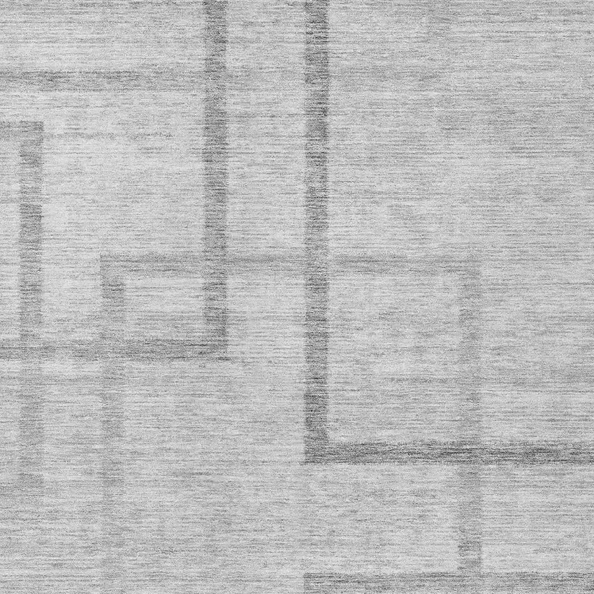 Gray Charcoal And Silver Geometric Washable Indoor Outdoor Area Rug Photo 6