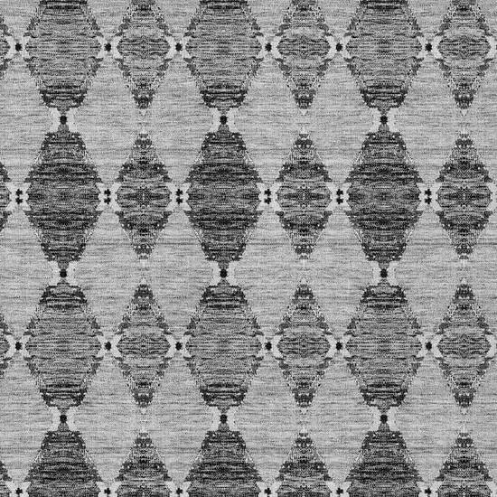 Gray Charcoal And Silver Moroccan Washable Indoor Outdoor Area Rug Photo 6