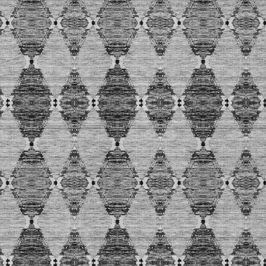 Gray Charcoal And Silver Moroccan Washable Indoor Outdoor Area Rug Photo 6