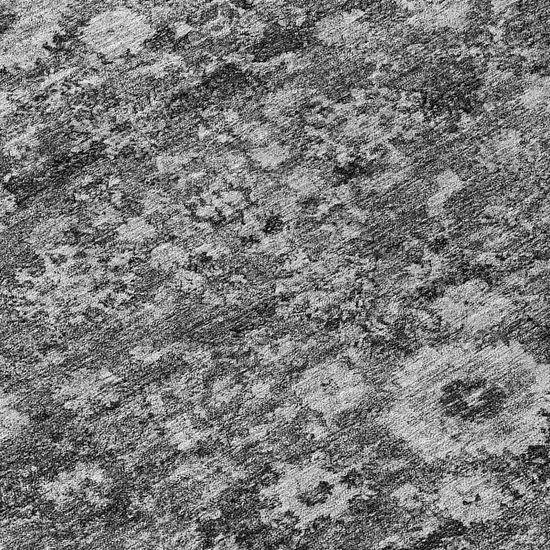 Gray Charcoal And Silver Oriental Washable Indoor Outdoor Area Rug Photo 7