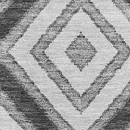 Gray Charcoal And Silver Southwestern Washable Area Rug With UV Protection Photo 2