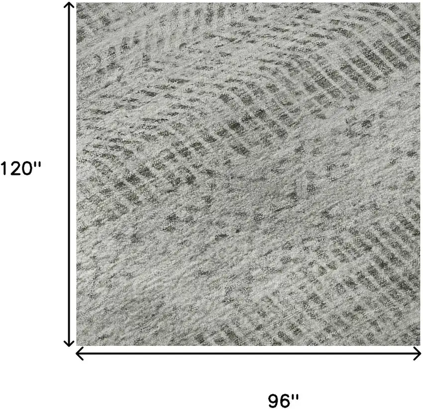 Gray Charcoal And Silver Striped Washable Area Rug With UV Protection Photo 8