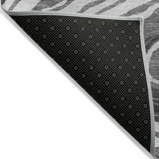 Gray Charcoal And Tan Abstract Washable Indoor Outdoor Area Rug Photo 3