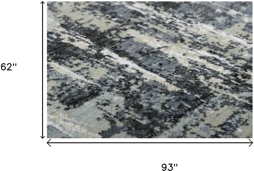 Gray Charcoal Beige And Ivory Abstract Hand Carved Handmade Area Rug Photo 7