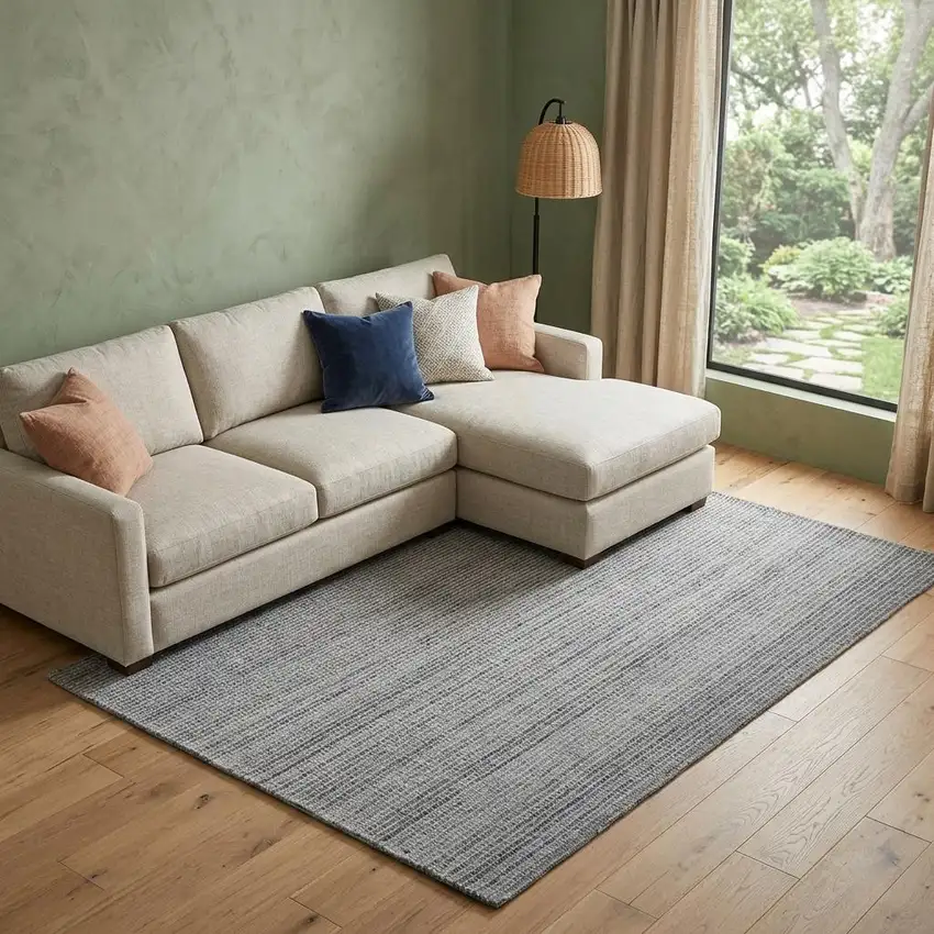 Gray Charcoal Light Gray And Ivory Wool Hand Tufted Area Rug Photo 1