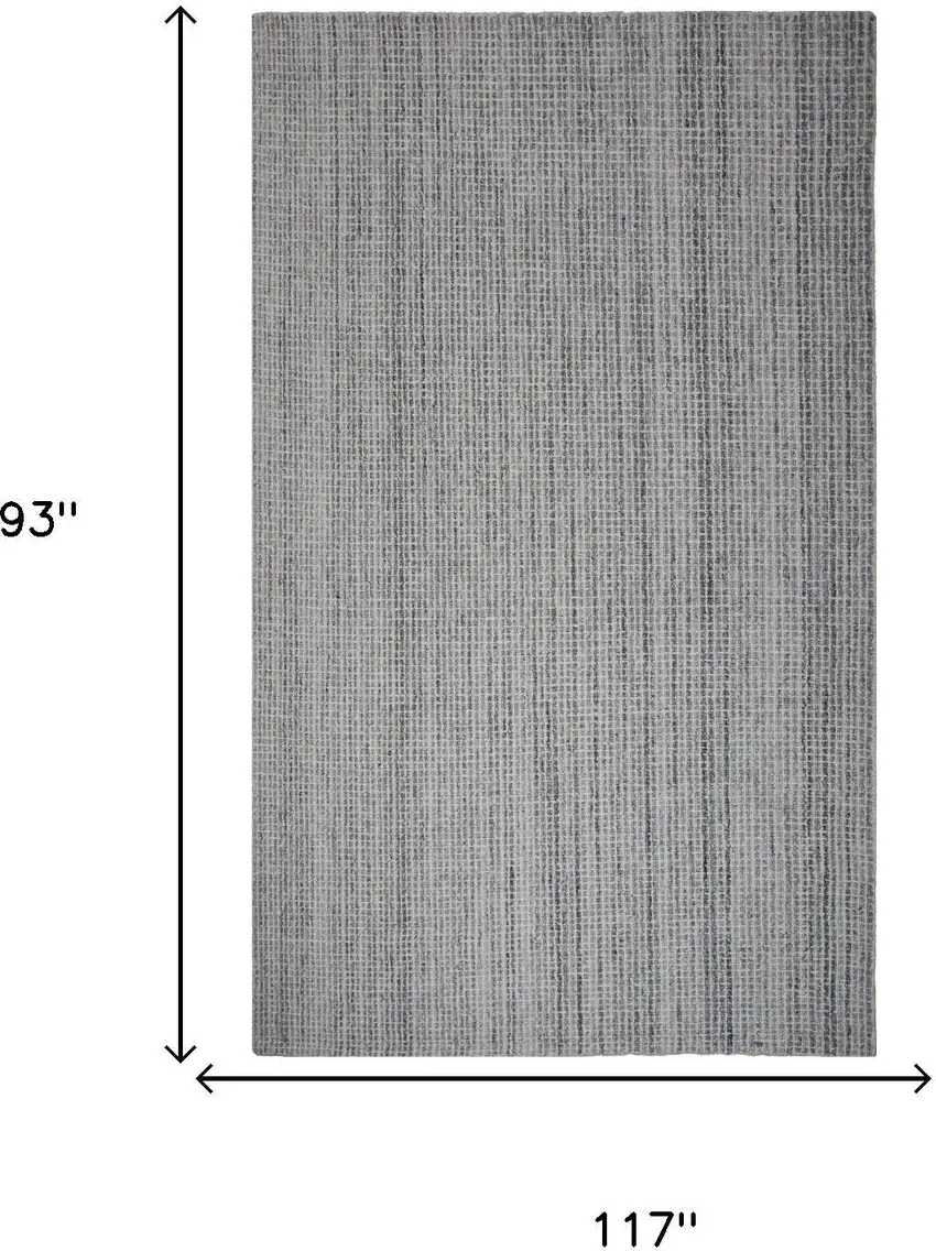 Gray Charcoal Light Gray And Ivory Wool Hand Tufted Area Rug Photo 5