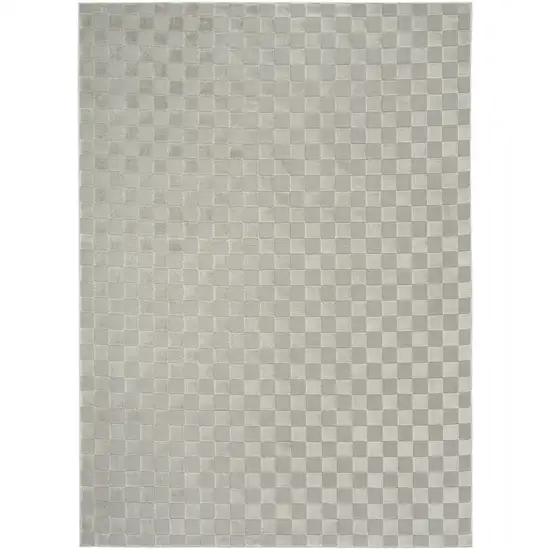 Gray Checkered Area Rug Photo 7