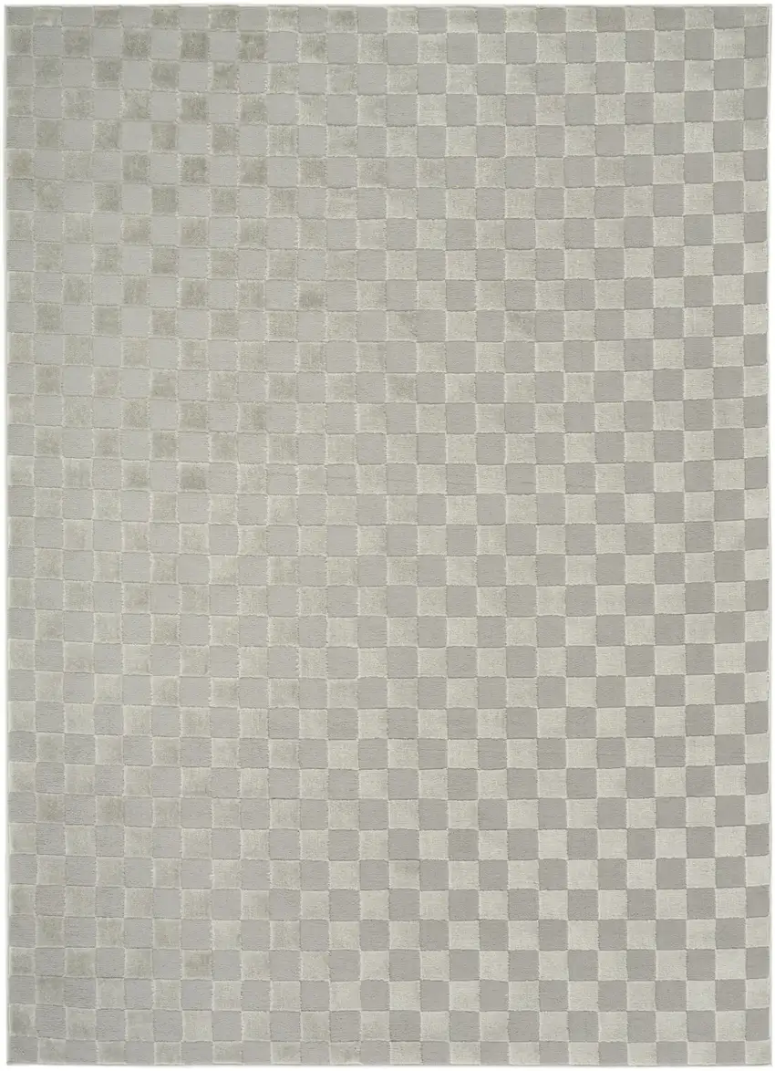 Gray Checkered Area Rug Photo 7