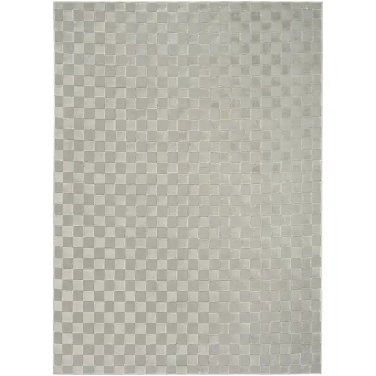 Gray Checkered Area Rug Photo 8