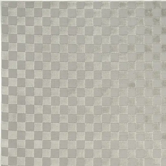 Gray Checkered Area Rug Photo 8
