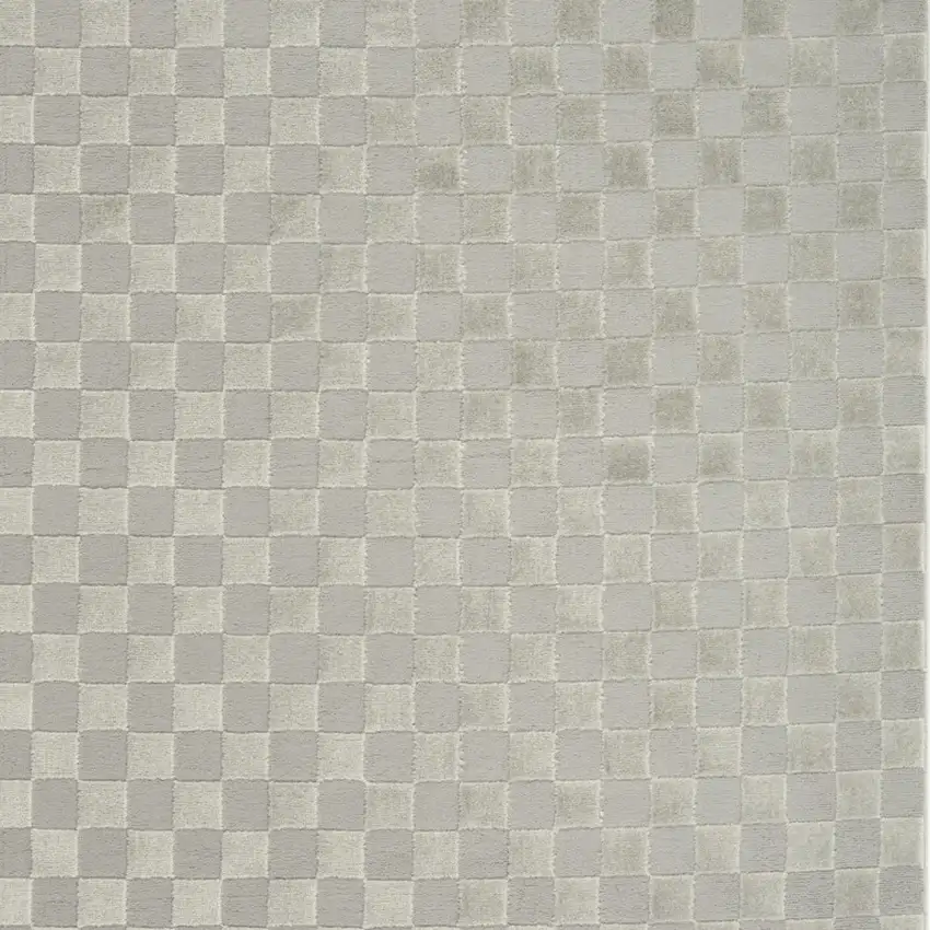 Gray Checkered Area Rug Photo 9