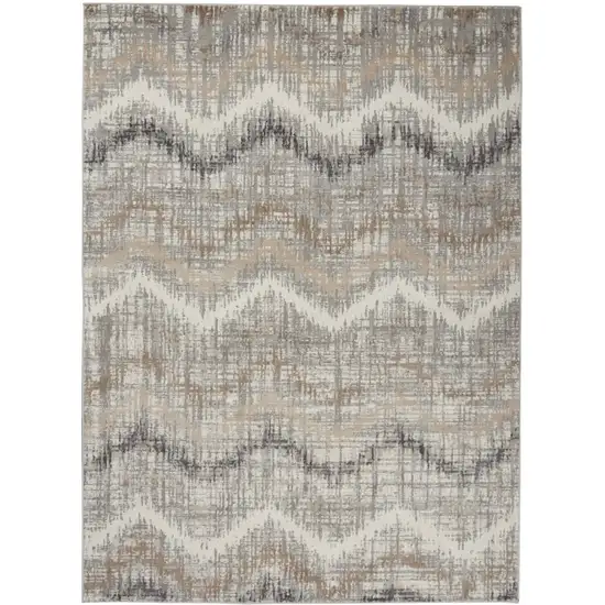 Gray Chevron Area Rug Photo 7