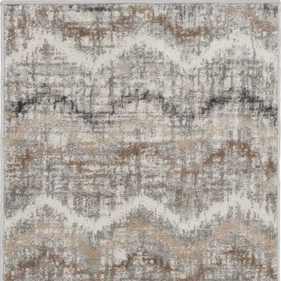 Gray Chevron Area Rug Photo 4