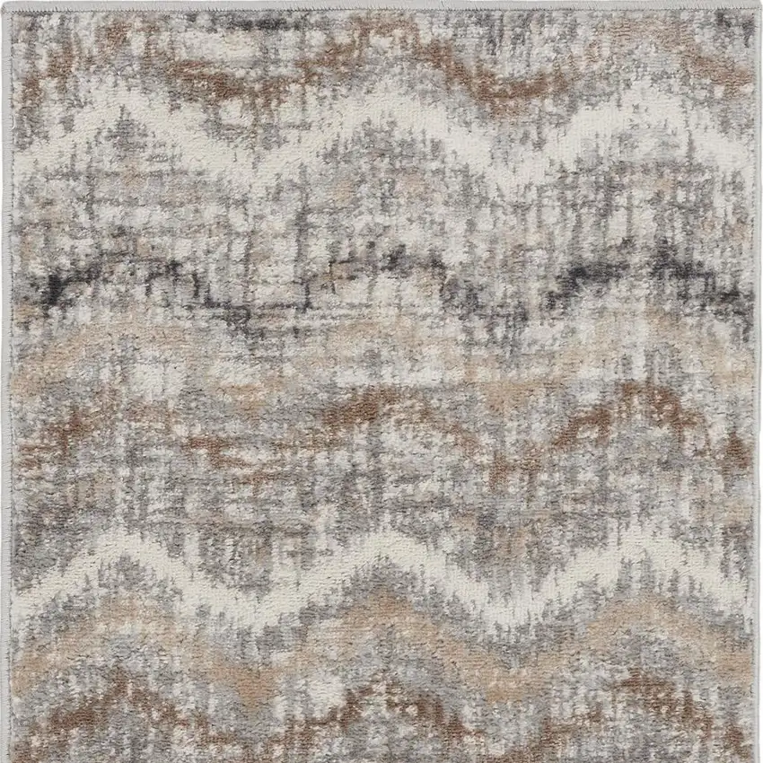 Gray Chevron Area Rug Photo 4