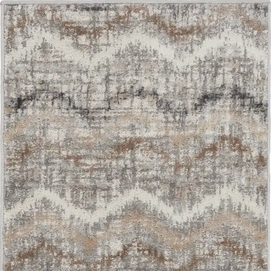 Gray Chevron Area Rug Photo 6