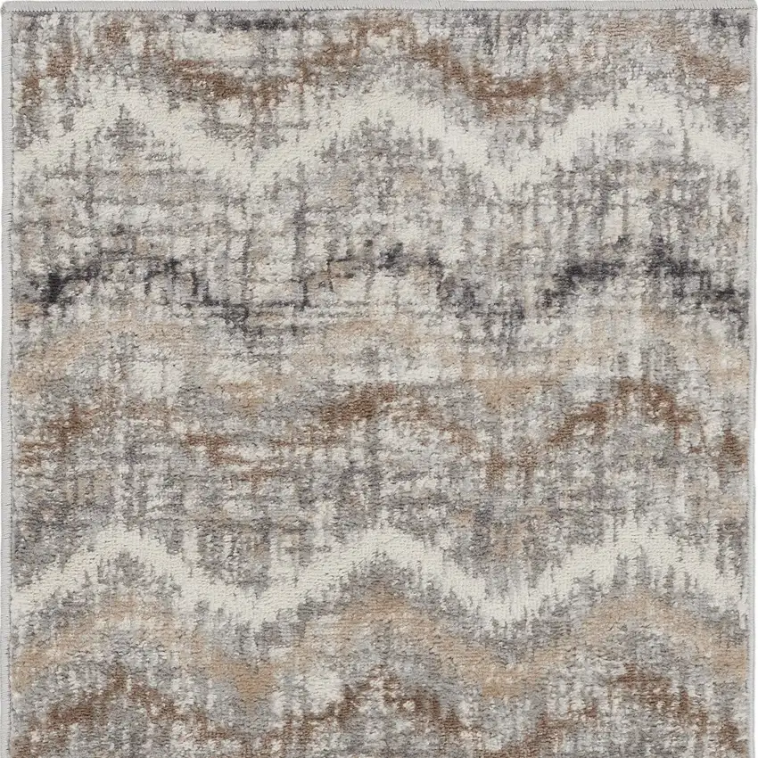 Gray Chevron Area Rug Photo 6