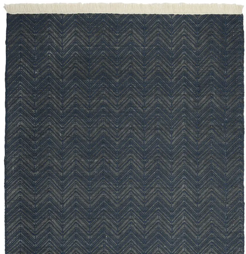Gray Chevron Hand Woven Area Rug Photo 4