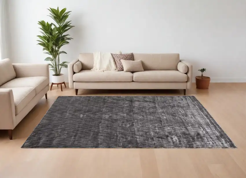 Gray Chevron Hand Woven Area Rug Photo 2